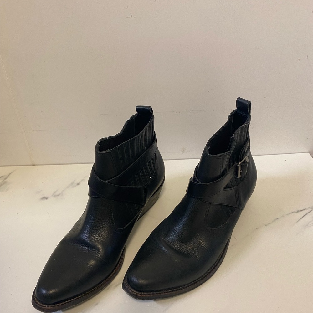 All Saints Black Leather Boots